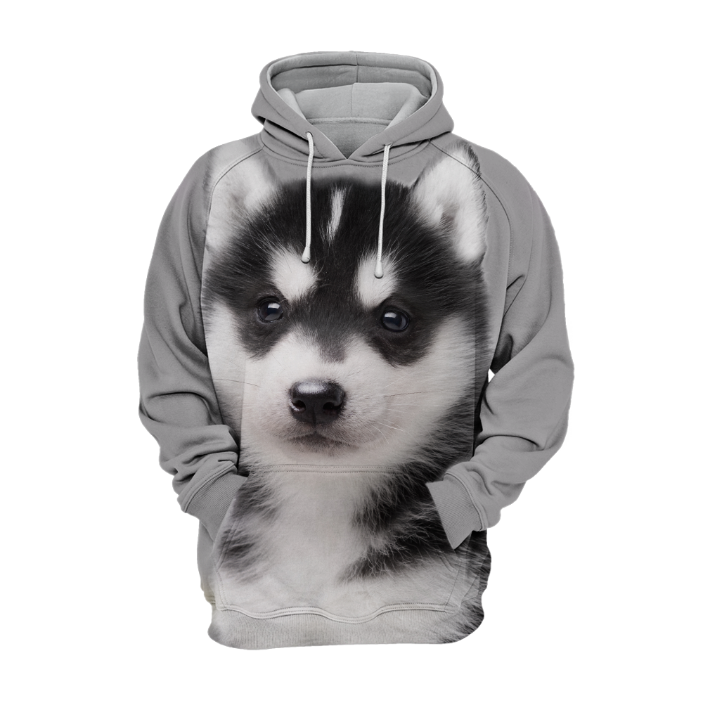 Unisexowy Kaptur Honden | Uroczy Szczeniak Alaskan Husky