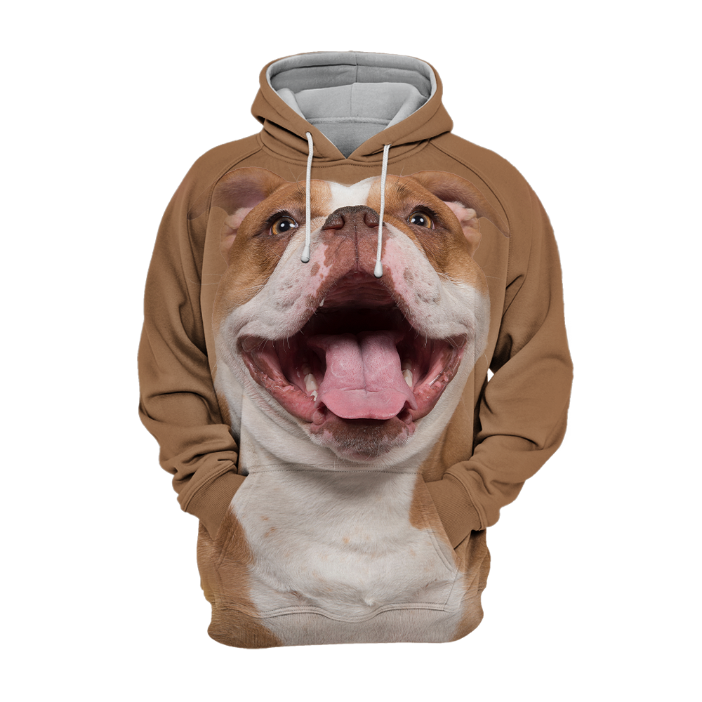 Unisexowy Hoodie dla Psów | Śmiech Angielskiego Buldoga
