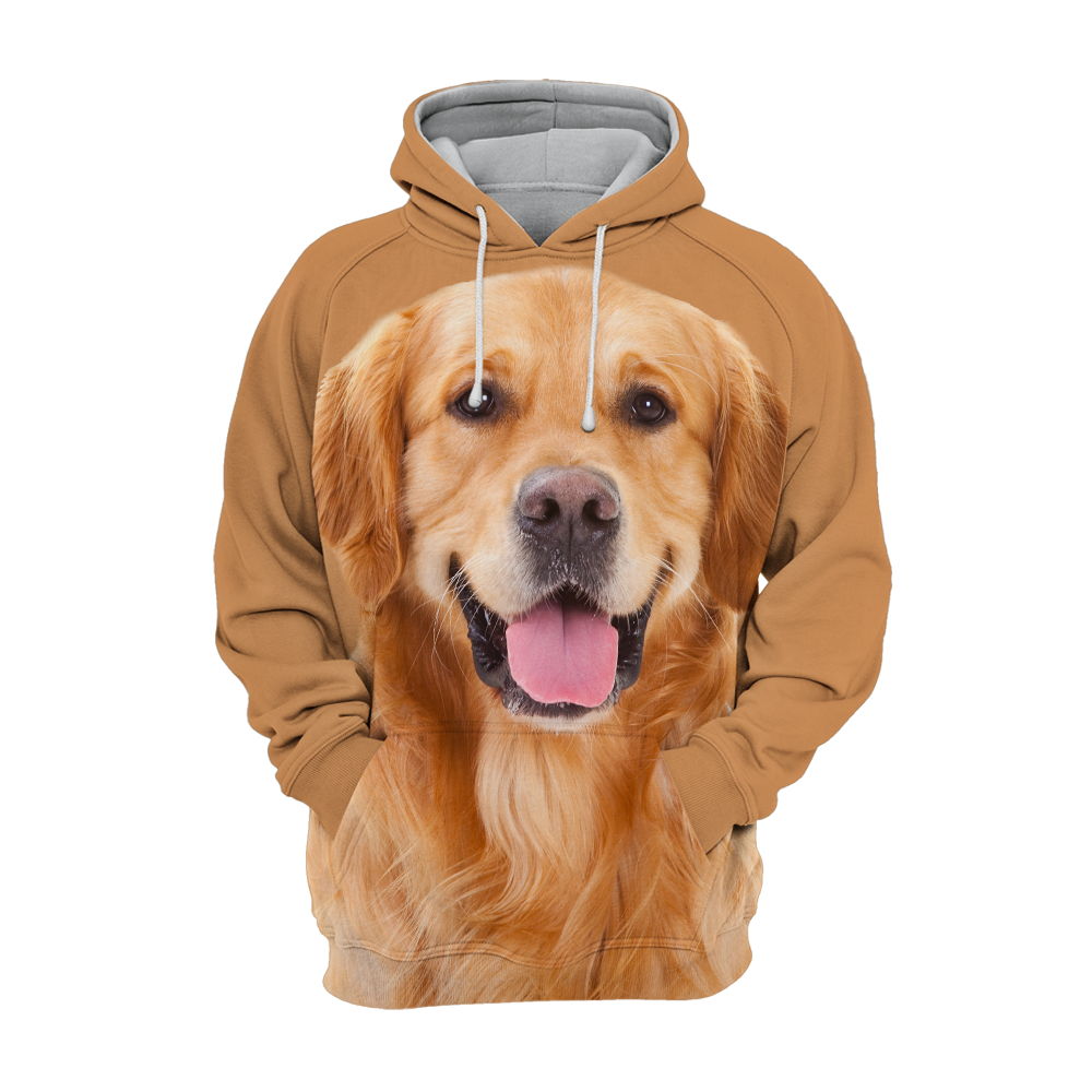 Unisexowy Kaptur dla Psów | Uroczy Golden Retriever