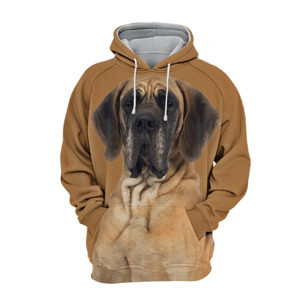 Unisexowy Kaptur dla Psów | Cichy Brązowy Dog Niemiecki