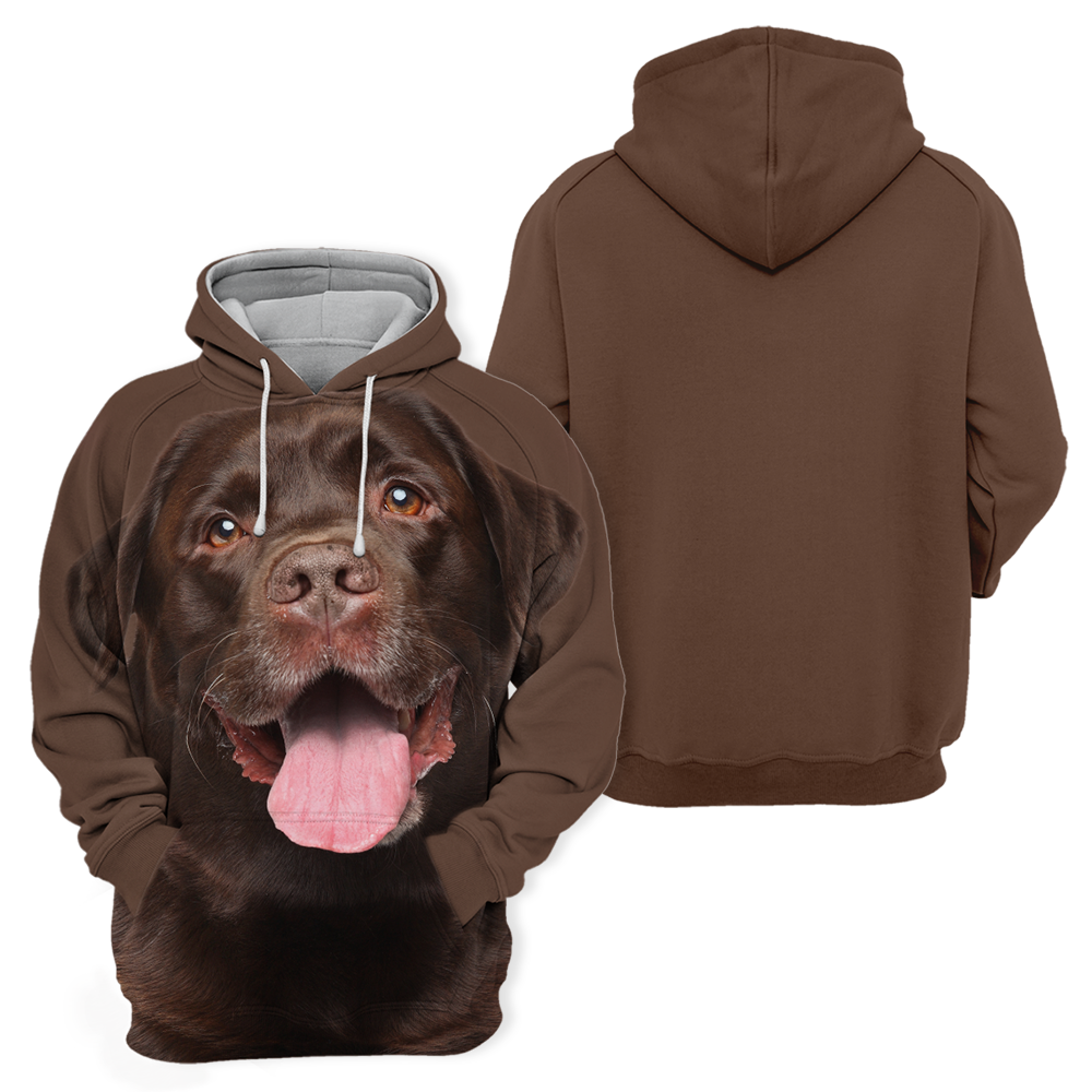 Unisexowy Hoodie dla Psów | Labrador Czekoladowy Szczęśliwy