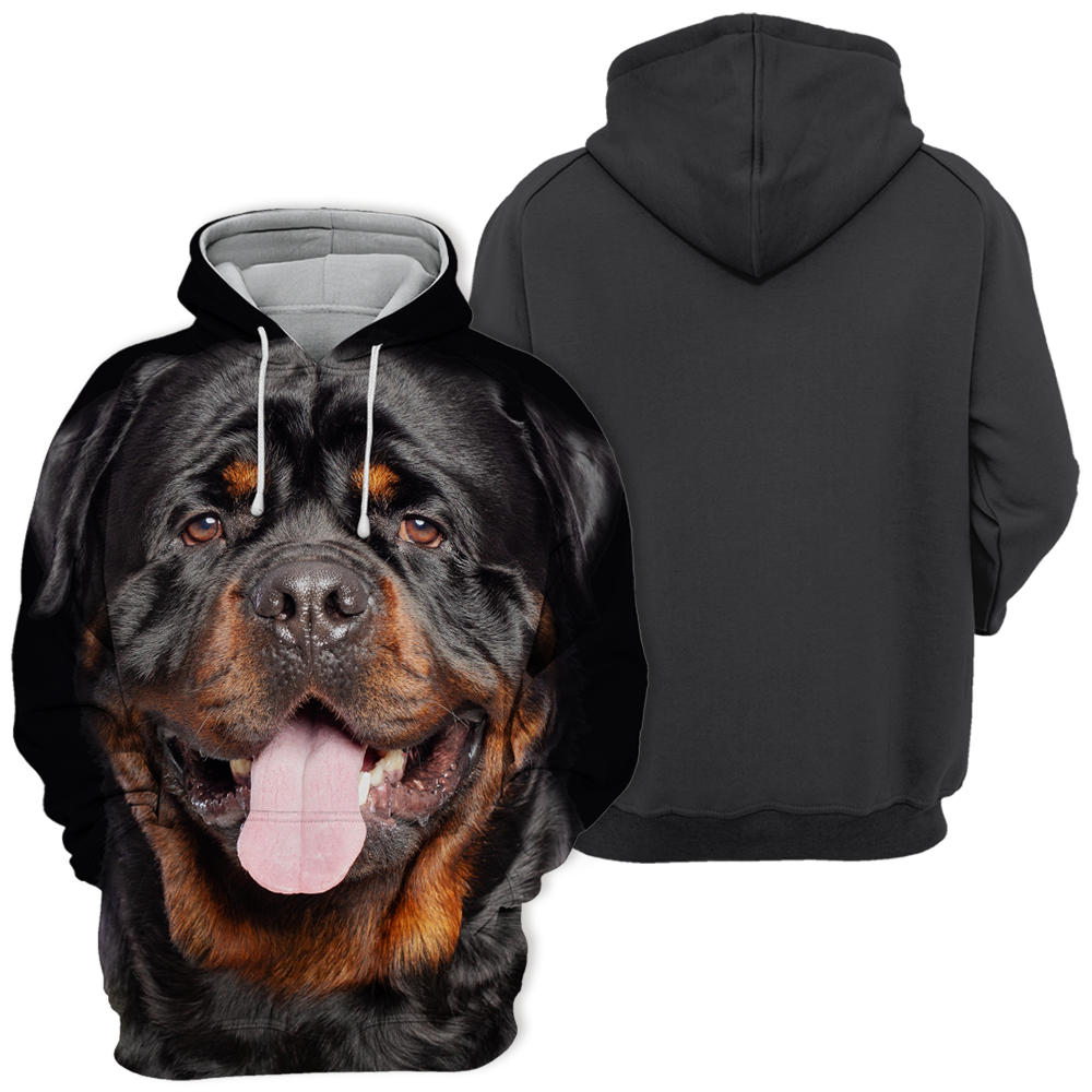 Unisexowy Kaptur dla Psów | Uśmiech Rottweilera