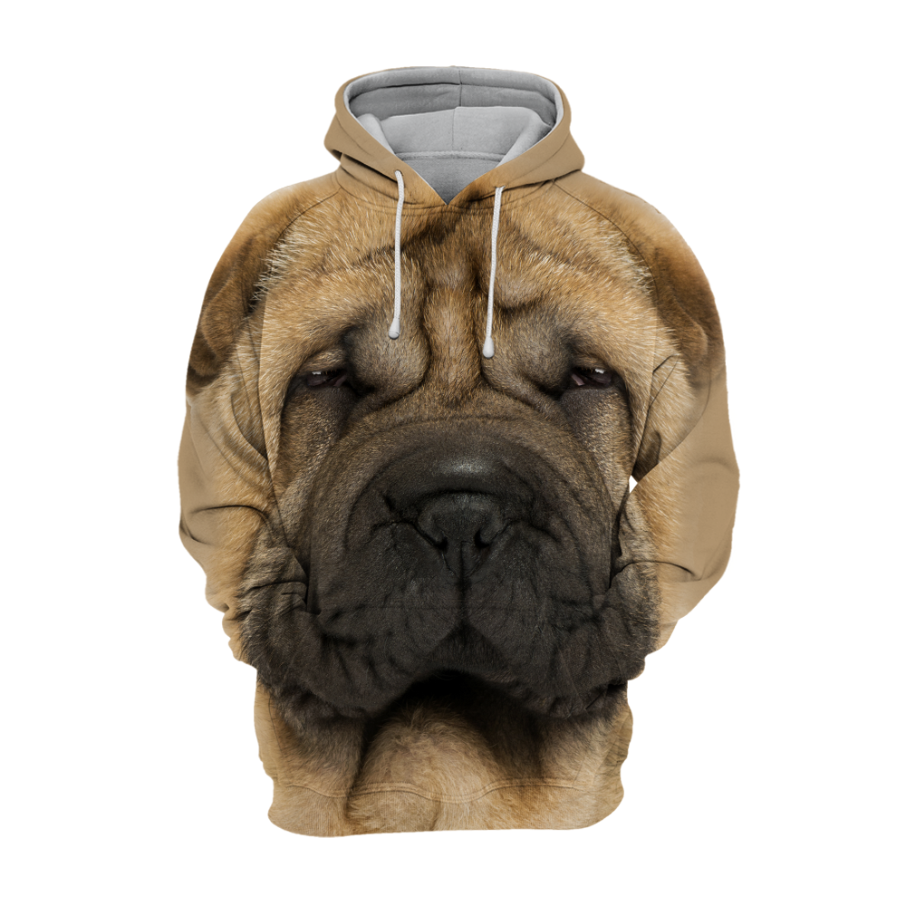 Unisexowy Hoodie dla Psów | Sharpei