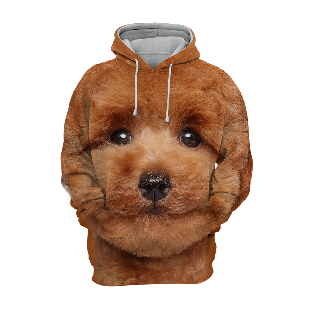 Unisex Hoodie dla psów | Szczeniak Toy Poodle Siedzi