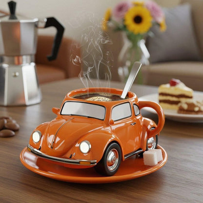 BeetleCup | Beetle Car ceramiczny kubek do kawy – Unikalny kubek do herbaty i kawy 3D w kształcie samochodu