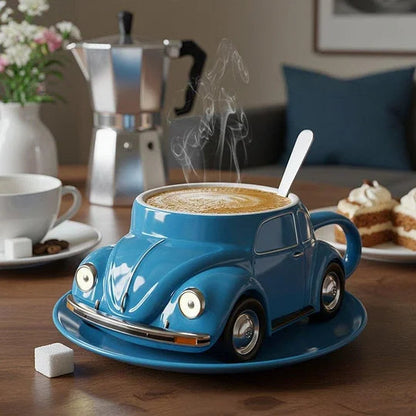 BeetleCup | Beetle Car ceramiczny kubek do kawy – Unikalny kubek do herbaty i kawy 3D w kształcie samochodu
