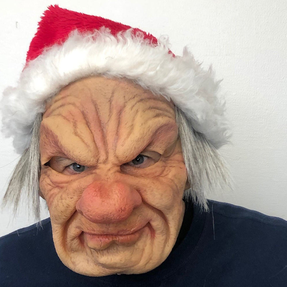 Realistyczna Maska Starego Człowieka – Maska Lateksowa na Halloween i Cosplay z Ruchomą Mundą