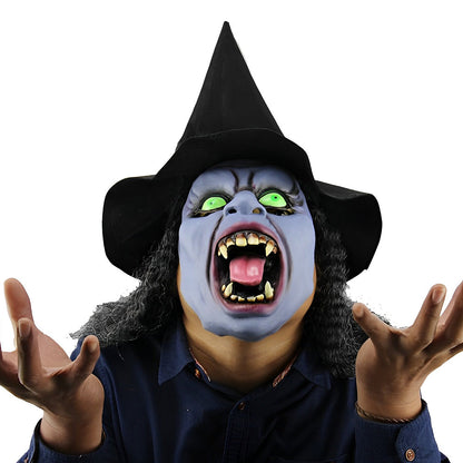 Realistyczna Maska Starego Człowieka – Maska Lateksowa na Halloween i Cosplay z Ruchomą Mundą