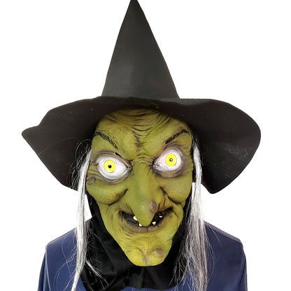 Realistyczna Maska Starego Człowieka – Maska Lateksowa na Halloween i Cosplay z Ruchomą Mundą