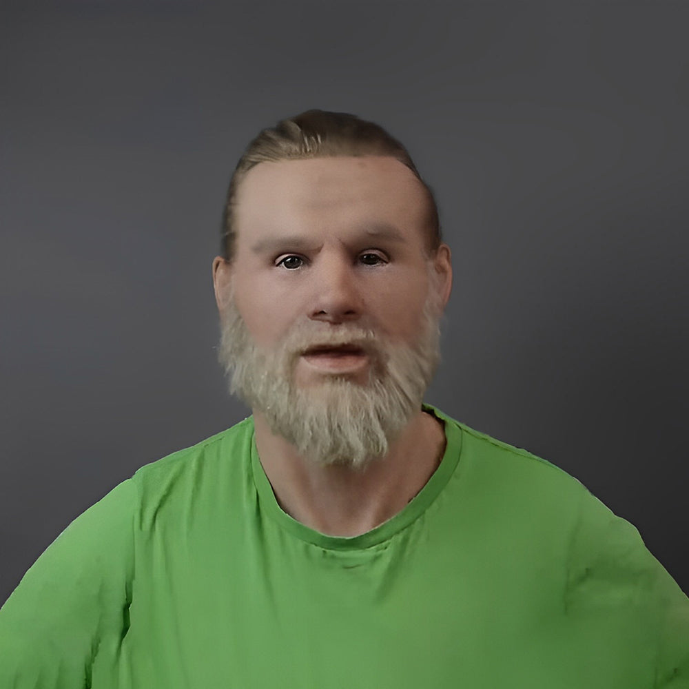 Realistyczna Maska Starego Człowieka – Maska Lateksowa na Halloween i Cosplay z Ruchomą Mundą