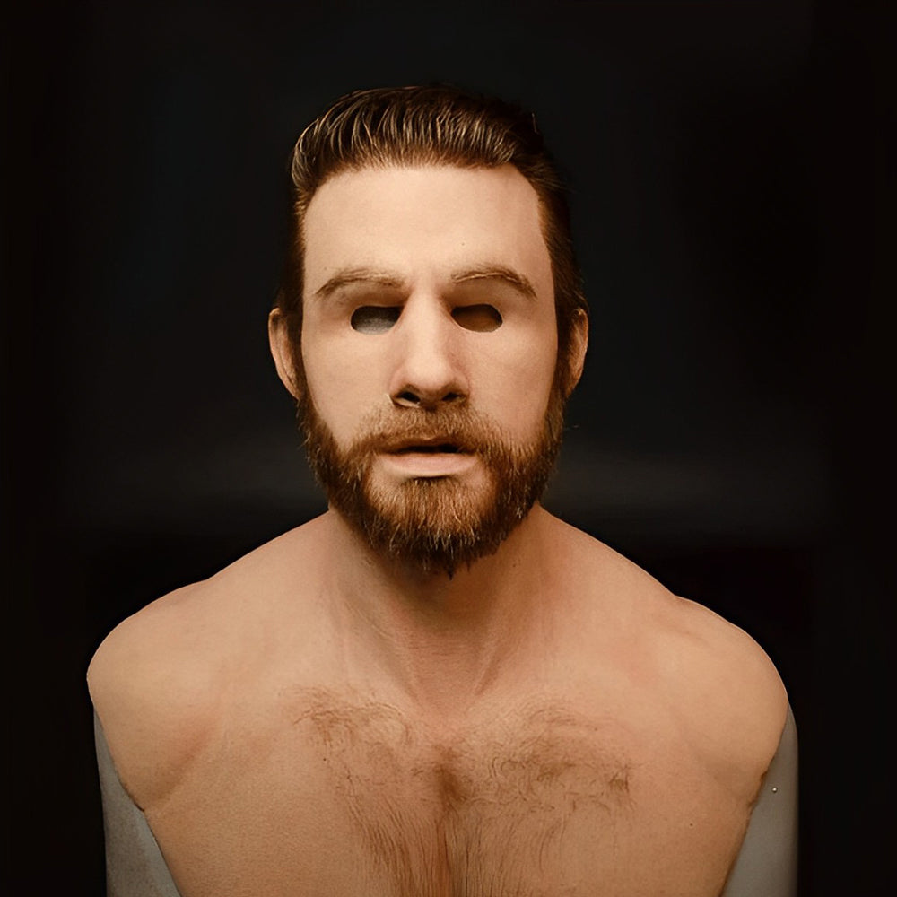 Realistyczna Maska Starego Człowieka – Maska Lateksowa na Halloween i Cosplay z Ruchomą Mundą