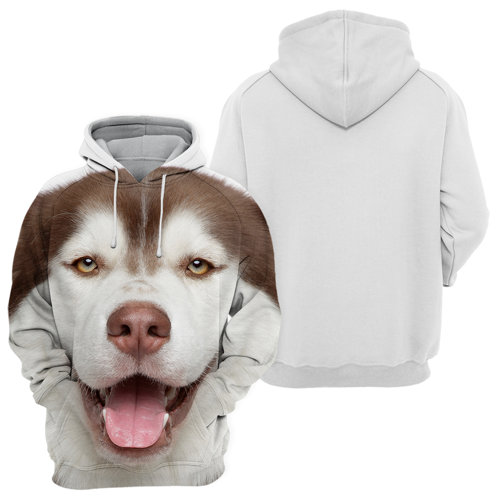 Unisexowy Kaptur Honden | Alaskan Husky Brązowy