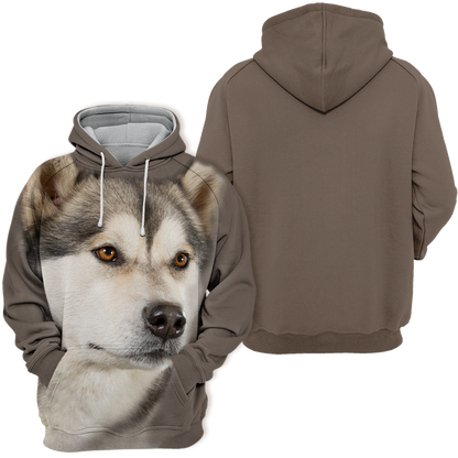 Unisexowy Kaptur dla Psów | Alaskan Husky Szczeniak Cichy