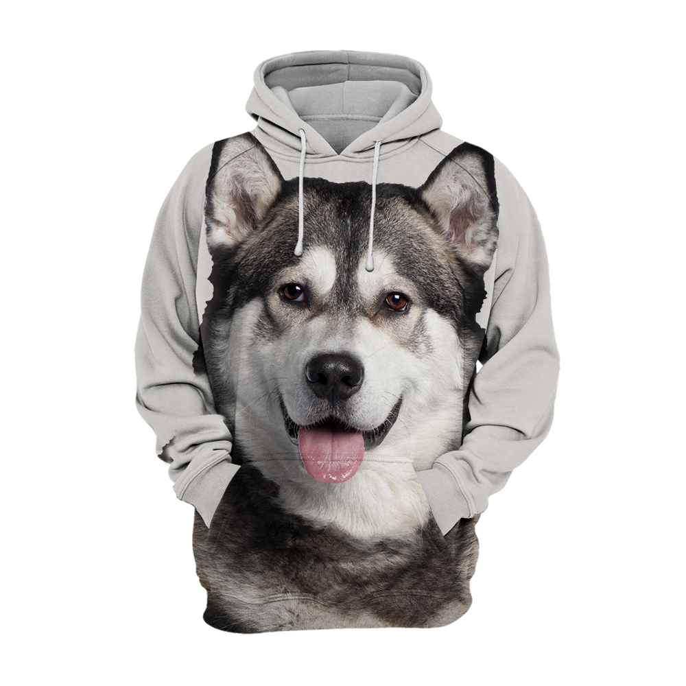 Uniseksowy Kaptur dla Psów | Alaskan Malamute Husky Szczęśliwy
