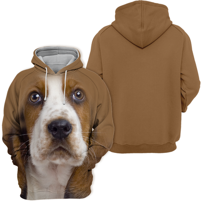 Unisexowy Kaptur dla Psów | Szczeniak Basset Hound