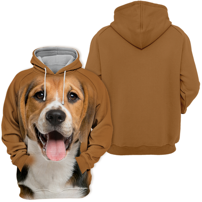 Unisex Hoodie dla psów | Beagle Szczęśliwy