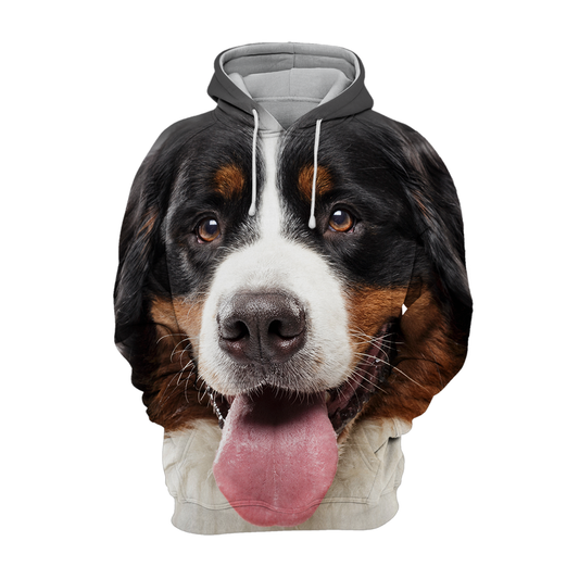 Unisex Hoodie dla Psów | Uroczy Berneński Pies Górski