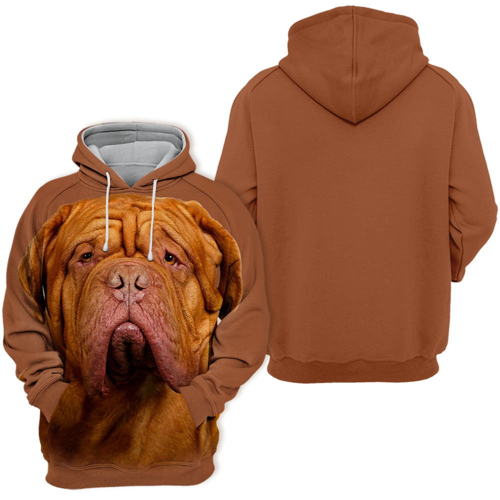 Unisex Honden Hoodie | Bordeaux Mastif