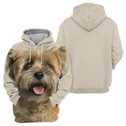 Unisexowy Kaptur dla Psów | Cairn Terrier Żółty Szczęśliwy
