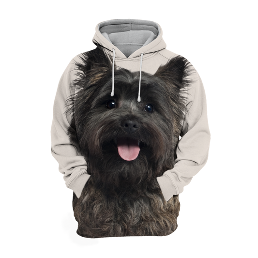 Unisexowy Kaptur dla Psów | Cairn Terrier Czarny Szczęśliwy