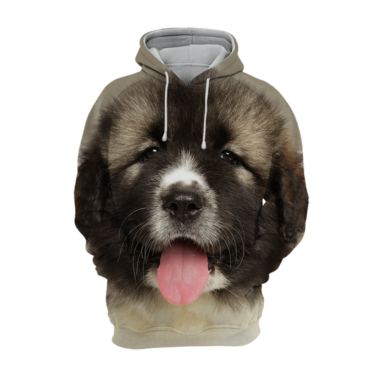 Unisex Hoodie dla Psów | Szczeniak Owczarka Kaukaskiego