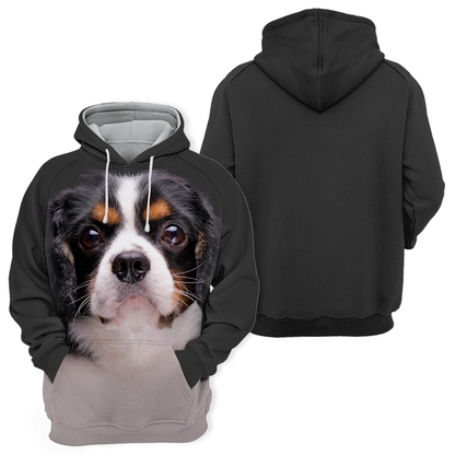 Unisexowy Kaptur dla Psów | Uroczy Cavalier King Charles Spaniel