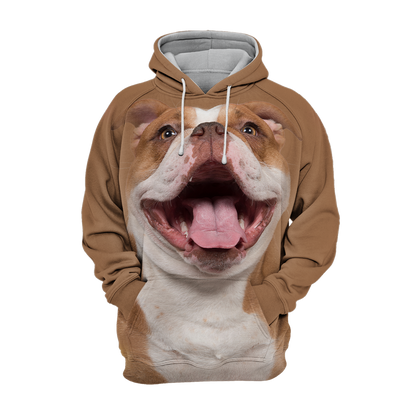 Unisexowy Hoodie dla Psów | Śmiech Angielskiego Buldoga