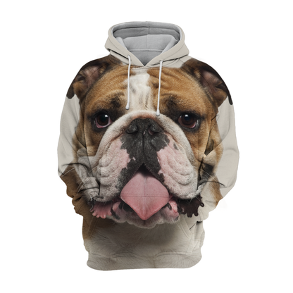 Unisexowy Kaptur dla Psów | Angielski Bulldog Twarz Pitbulla