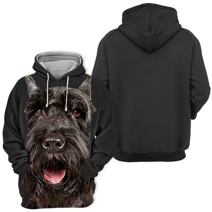 Unisexowy Hoodie dla Psów | Giant Schnauzer Szczęśliwy