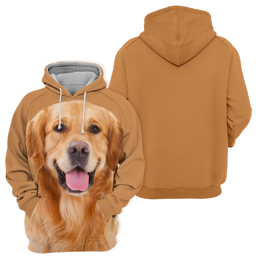 Unisexowy Kaptur dla Psów | Uroczy Golden Retriever
