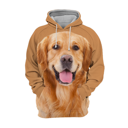 Unisexowy Kaptur dla Psów | Uroczy Golden Retriever
