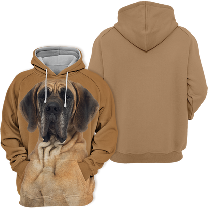 Unisexowy Kaptur dla Psów | Cichy Brązowy Dog Niemiecki