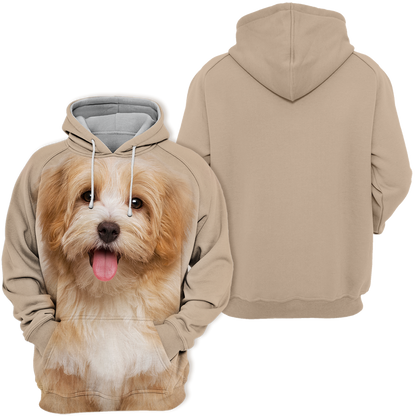 Unisex Hoodie dla psów | Havanese Rdzawy Szczęśliwy