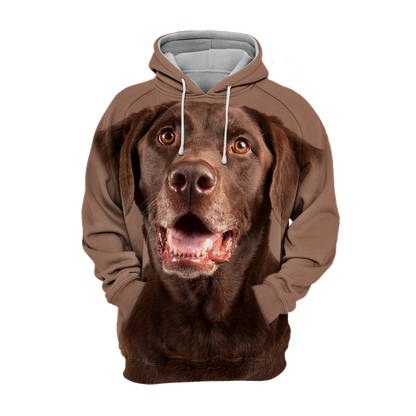 Unisex Hoodie dla psów | Labrador Czekoladowy Śmiech