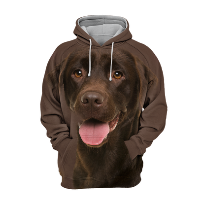 Unisexowy Kaptur Hunden | Labrador Czekoladowy Uśmiech