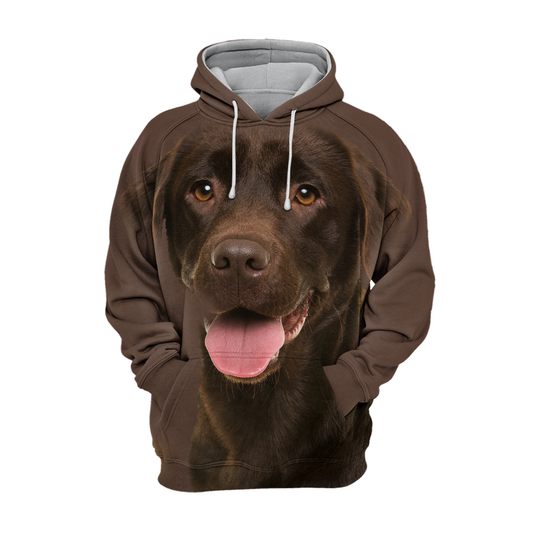 Unisexowy Kaptur Hunden | Labrador Czekoladowy Uśmiech