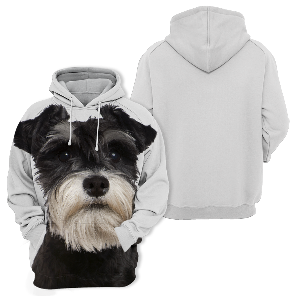 Unisexowy Hoodie dla Psów | Miniaturowy Sznaucer Czarny