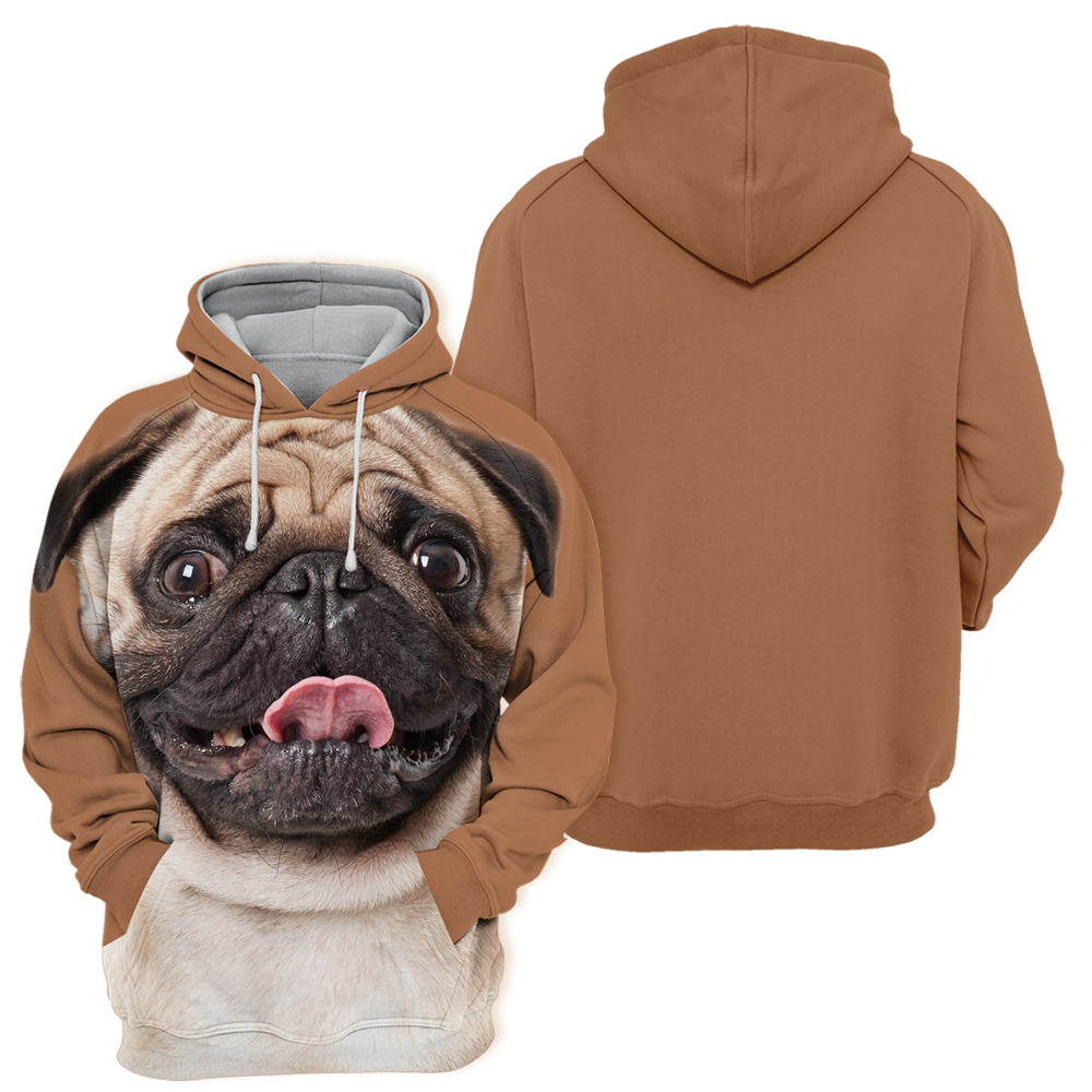 Unisexowy Kaptur dla Psów | Uroczy Pug