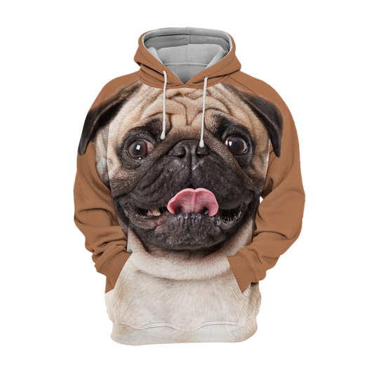 Unisexowy Kaptur dla Psów | Uroczy Pug