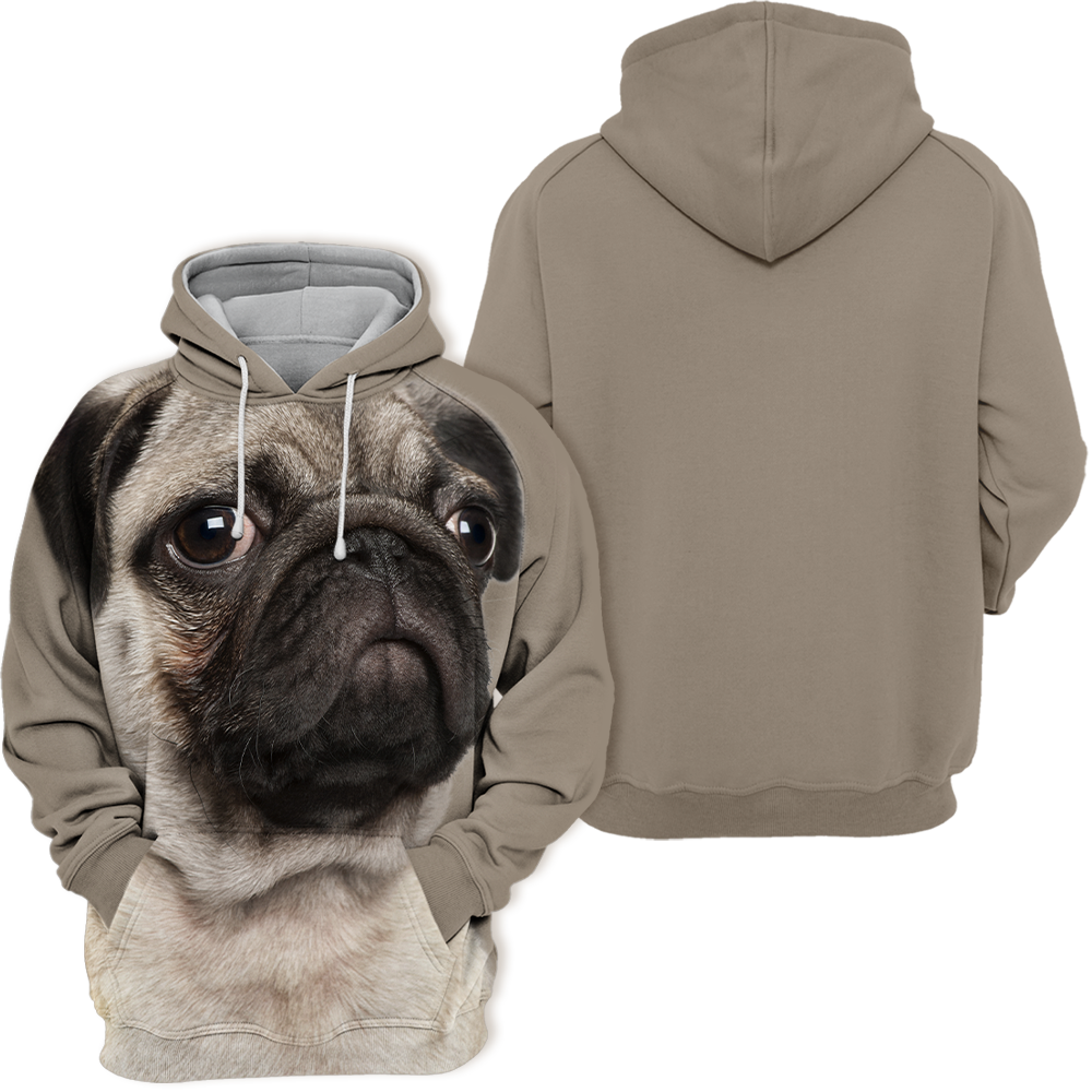 Unisexowy Hoodie dla Psów | Pug Cichy