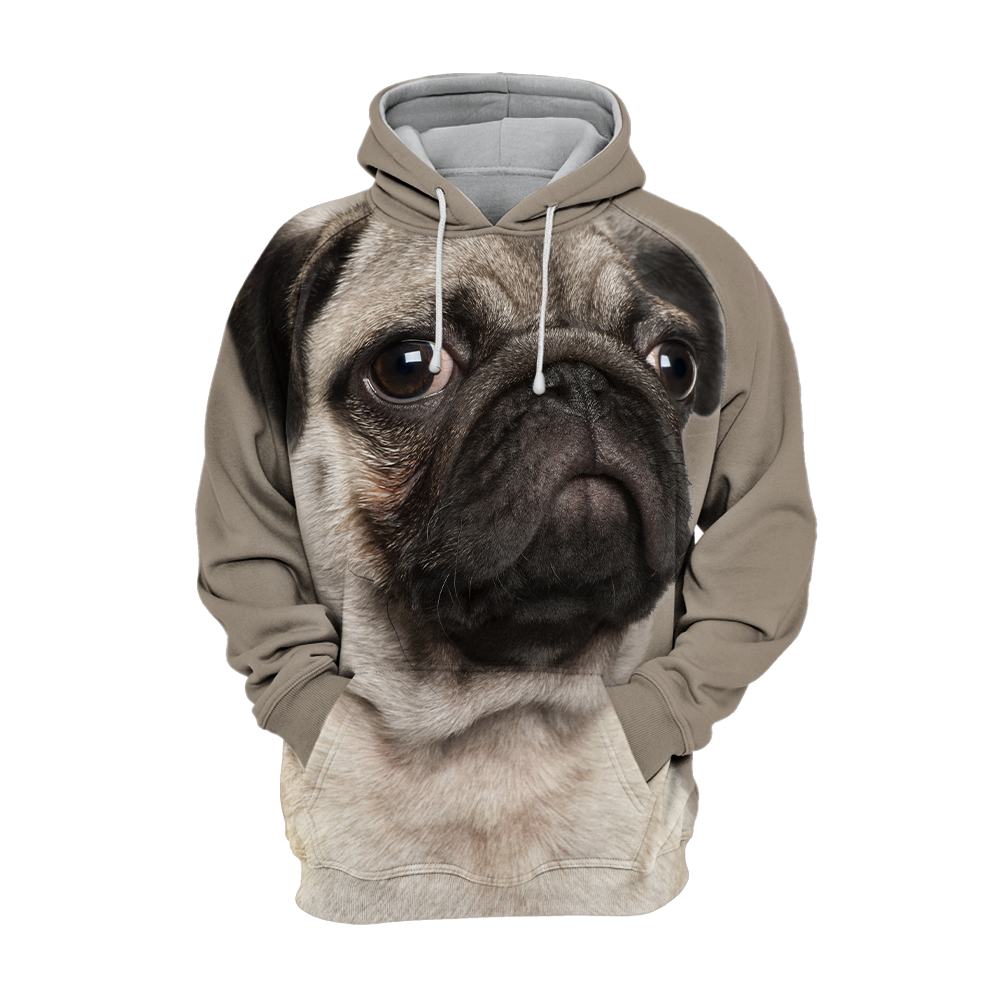 Unisexowy Hoodie dla Psów | Pug Cichy