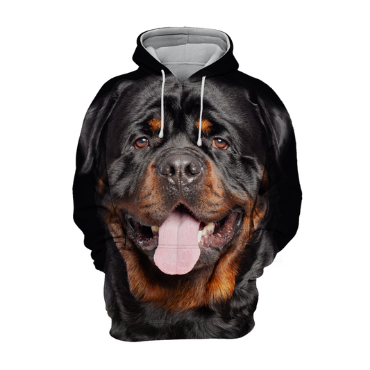 Unisexowy Kaptur dla Psów | Uśmiech Rottweilera