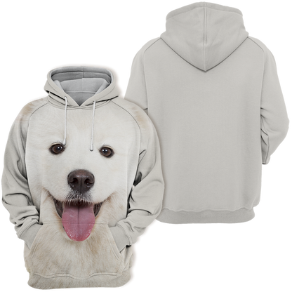 Unisexowy Hoodie dla Psów | Samojeed Happy