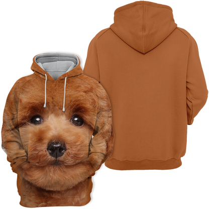 Unisex Hoodie dla psów | Szczeniak Toy Poodle Siedzi
