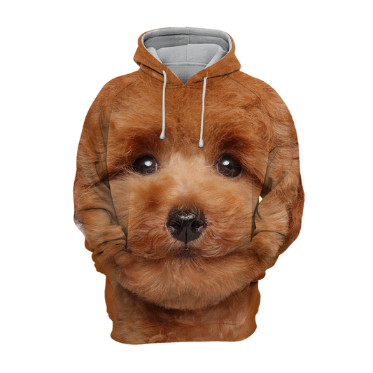 Unisex Hoodie dla psów | Szczeniak Toy Poodle Siedzi