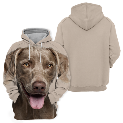 Unisexowy Kaptur dla Psów | Weimaraner Szczęśliwy