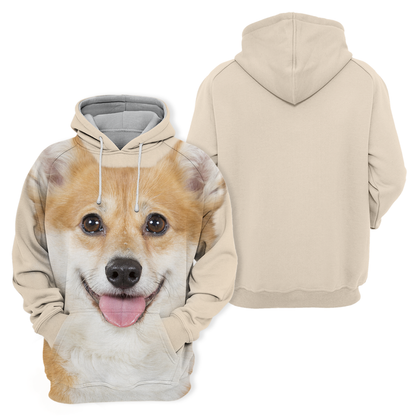Uniseksowy Hoodie dla Psów | Welsh Corgi Szczęśliwy