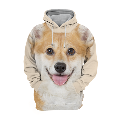 Uniseksowy Hoodie dla Psów | Welsh Corgi Szczęśliwy