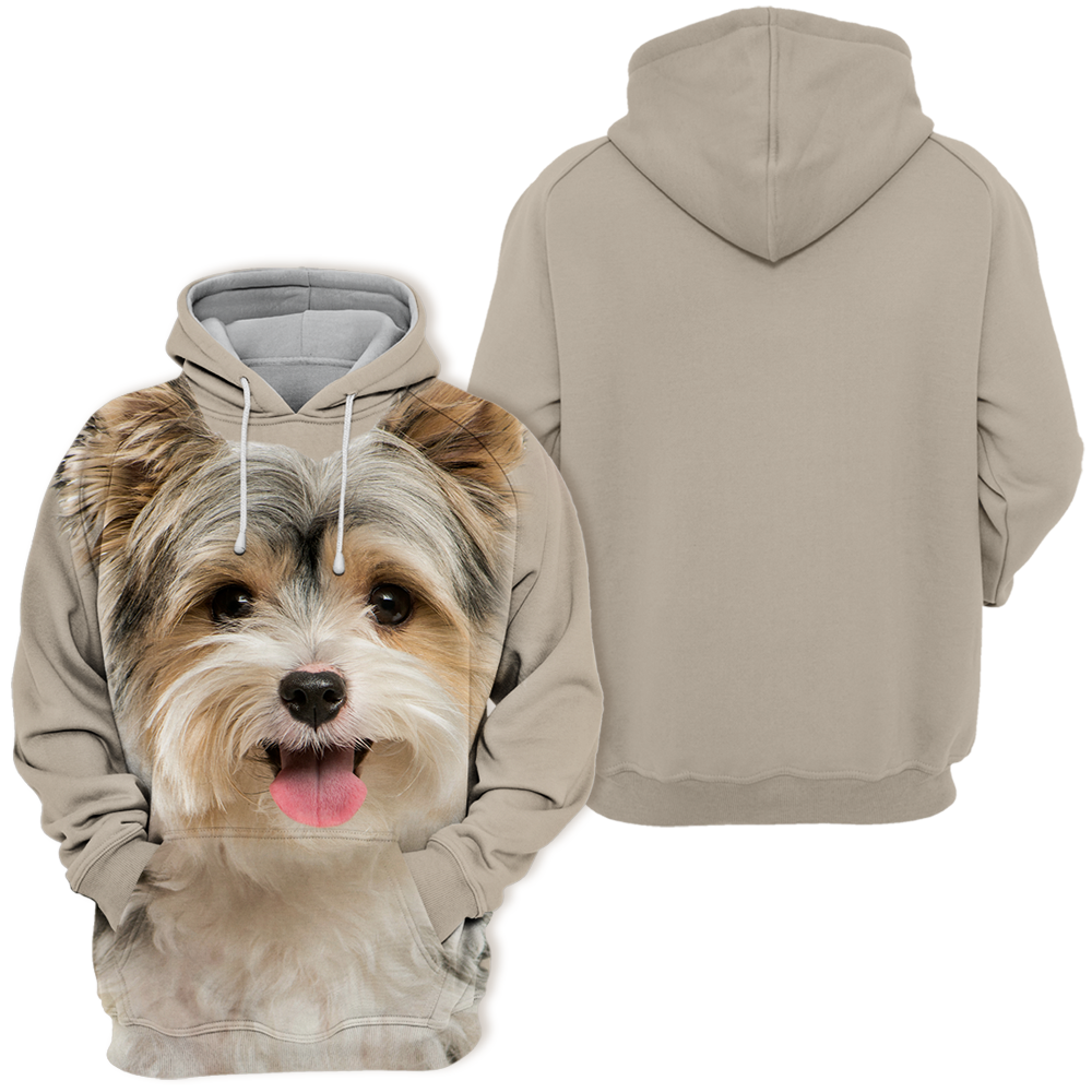 Uniseksowy Kaptur dla Psów | Yorkshire Terrier Yorkie Szczęśliwy