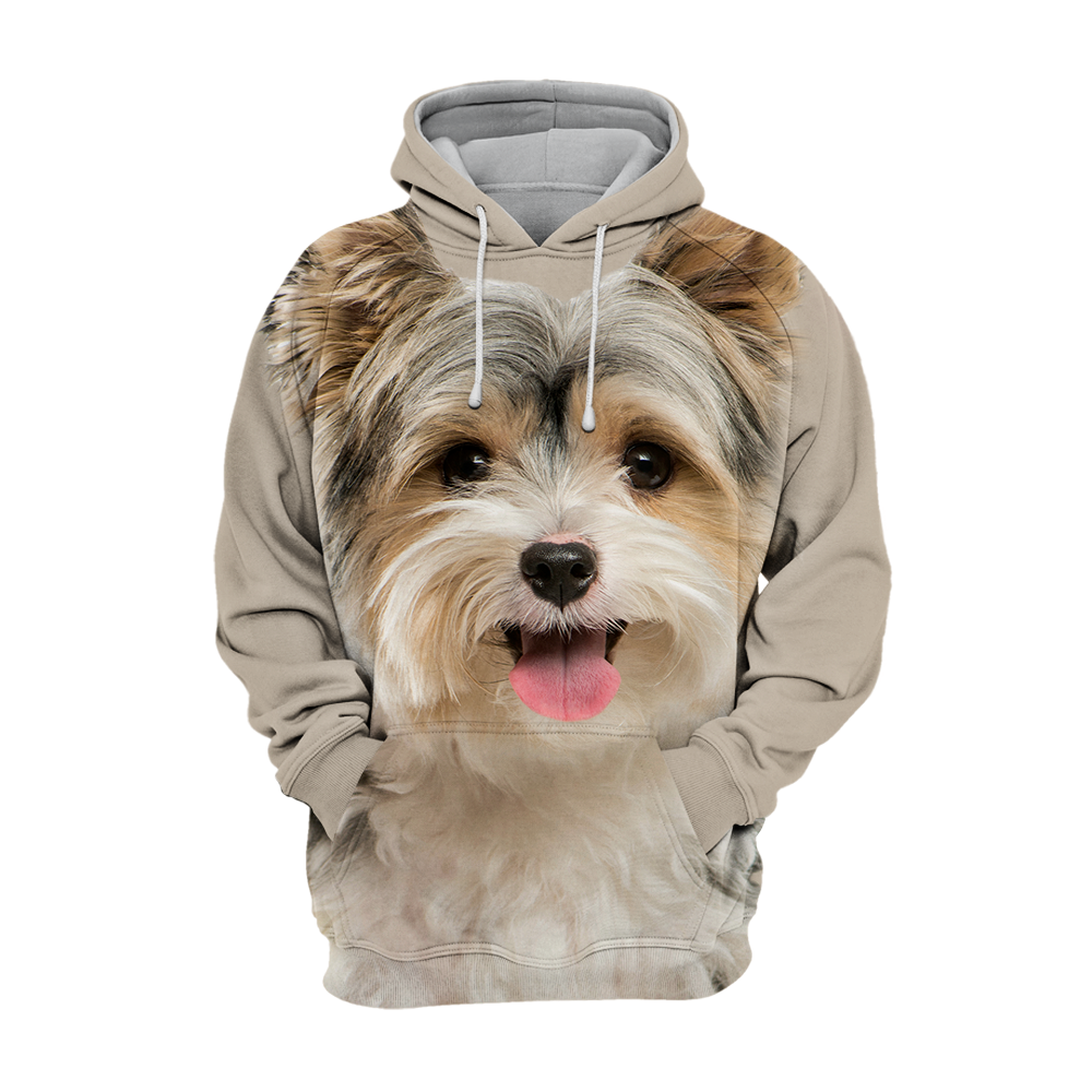 Uniseksowy Kaptur dla Psów | Yorkshire Terrier Yorkie Szczęśliwy